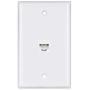 1 Port Ethernet Wall Plate - PHIZLI Cat6 Ethernet Cable Wall Plate Female to Female Faceplate - White
