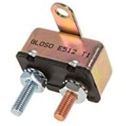 GLOSO E512 Stud Type Circuit Breakers, Crosswise Bracket, Auto Reset (T1) - 1 Pack (15A)