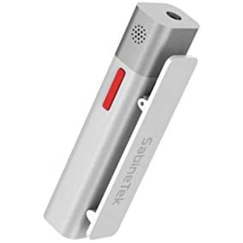 SabineTek SmartMike+ - Rechargeable Wireless Bluetooth Microphone, Hands-Free w/Noise Cancellation, Compatible w/GoPro, Canon Camera, iPhone/Android - Perfect for Vlogging & Interviewing (White)