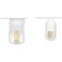 Telephone Cord Detangler, Traodin Male to Female 2 Pcs 360 Degree Rotating Landline Cable, Anti-Tangle Phone Cable Used Home or Office(360°RJ9 4P4C White Short)