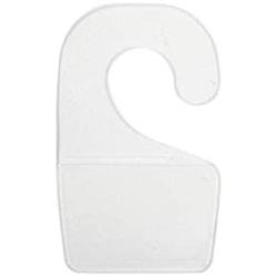 Adhesive Hooked Hang Tags Heavy Duty Retail J Hook Tabs Clear (1000ct.)