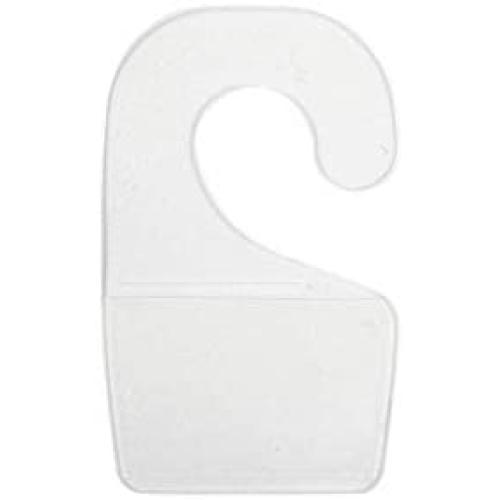 Adhesive Hooked Hang Tags Heavy Duty Retail J Hook Tabs Clear (1000ct.)