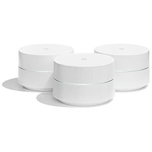 Google WiFi system, 3-Pack - Router Replacement for Whole Home Coverage (NLS-1304-25),White