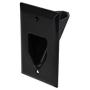 DATA COMM Electronics 45-0001-BK 1-Gang Recessed Low Voltage Cable Plate - Black