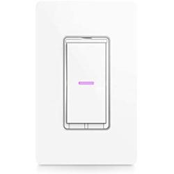 iDevices IDEV0008HW Wi-Fi Smart Wall Switch-Works with Alexa, Siri and The Google Assistant, White