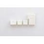 HK Gaming 108 Double Shot PBT Pudding Keycaps Keyset for Mechanical Gaming Keyboard MX Switches (White)