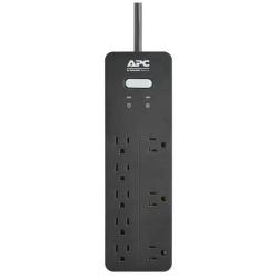APC Power Strip Surge Protector, Black Power Strip PH8, 2160 Joules, Flat Plug, 8 Outlet Power Strip