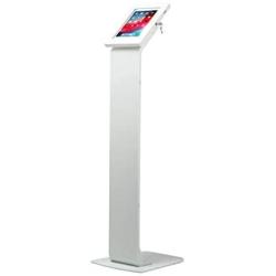 CTA Digital: Premium Locking Floor Stand Kiosk for iPad 10.2-Inch (7th & 8th Gen.), 11-Inch iPad Pro/iPad Air 3/iPad Gen. 5-6/iPad Pro 10.5/Galaxy Tab A 9.7''& More, White