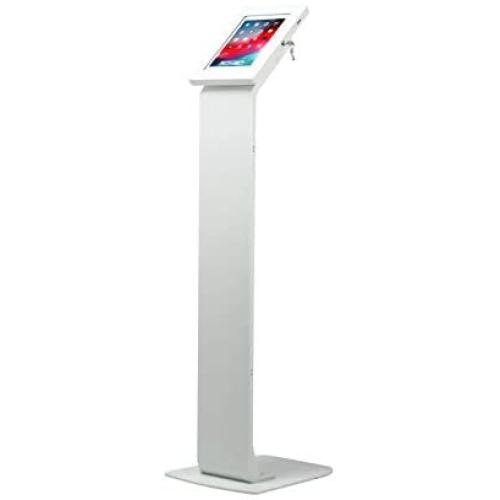 CTA Digital: Premium Locking Floor Stand Kiosk for iPad 10.2-Inch (7th & 8th Gen.), 11-Inch iPad Pro/iPad Air 3/iPad Gen. 5-6/iPad Pro 10.5/Galaxy Tab A 9.7''& More, White