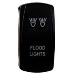 OZ-USA Flood Light Switch Blue led Laser Rocker UTV Truck Polaris RZR XP 900 800 Dash