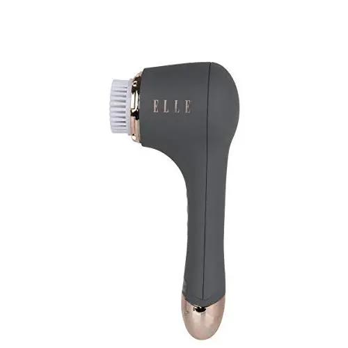 Elle EL-7000 Facial Cleansing Power Brush, Clear & Reduce Size of Pores, Removes Dead Skin Leaving it Soft & Refreshed, Sage Grey