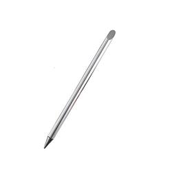 Designer Automatic Pencil, Everlasting Pencil, Metallic pencil, Ink-less Pen, In-erasable Pen, Creative Design (Silver)