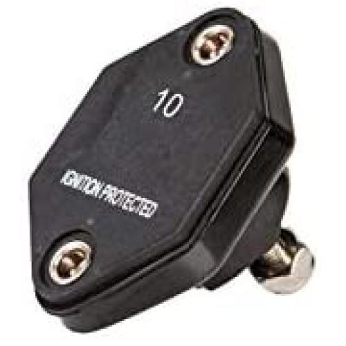 T1 Auto Reset Panel Mount #10-32 Threaded Stud w/Nylock Circuit Breaker 32Vdc (10A)