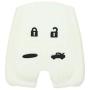 SEGADEN Silicone Cover Protector Case Holder Skin Jacket Compatible with SAAB 9-3 9-5 4 Button Remote Key Fob CV2760 White