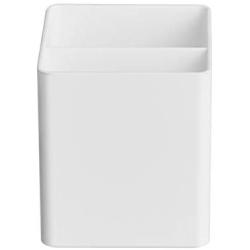 Amazon Basics Plastic Desk Organizer - Pen Cup, White