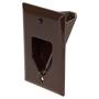 DATA COMM Electronics 45-0001-BR 1-Gang Recessed Low Voltage Cable Plate - Brown