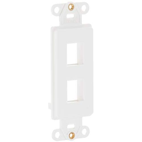 Leviton 41642-W QuickPort Decora Insert, 2-Port, White