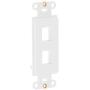 Leviton 41642-W QuickPort Decora Insert, 2-Port, White