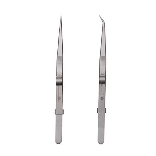 Tweezers, Precision Tweezers Set, Anti-Static Stainless Steel Curved of Tweezers, for Electronics, Laboratory Work, Jewelry-Making, Craft, Soldering, Etc(2 PCS) Tweezers, Precision Tweezers Set, Anti-Static Stainless Steel Curved of Tweezers, for Electronics, Laboratory Work, Jewelry-Making, Craft, Soldering, Etc(2 PCS)
