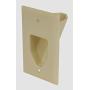 DataComm Electronics 45-0001-IV 1-Gang Recessed Low Voltage Cable Plate - Ivory