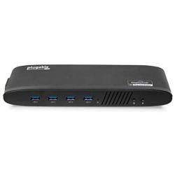 Plugable USB 3.0 Dual 4K Display Horizontal Docking Station with DisplayPort and HDMI for Windows and Mac (Dual 4K DisplayPort & HDMI, Gigabit Ethernet, Audio, 6 USB Ports)