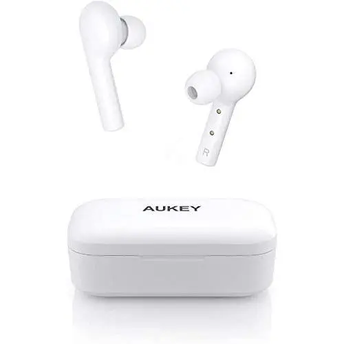 AUKEY True Wireless Earbuds, Bluetooth 5 Headphones in Ear with Charging Case, Hands-Free Headset with Noise Cancellation Mic, Touch Control, 35 Hours Playback for iPhone and Android
