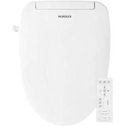 MORDEER C650 Elongated White Smart Toilet Seat, Unlimited Warm Water, Premier Class, Remote Control, Warm Turbo Air Dryer, Electronic Heating Seat, Ultra Slim, Nightlight