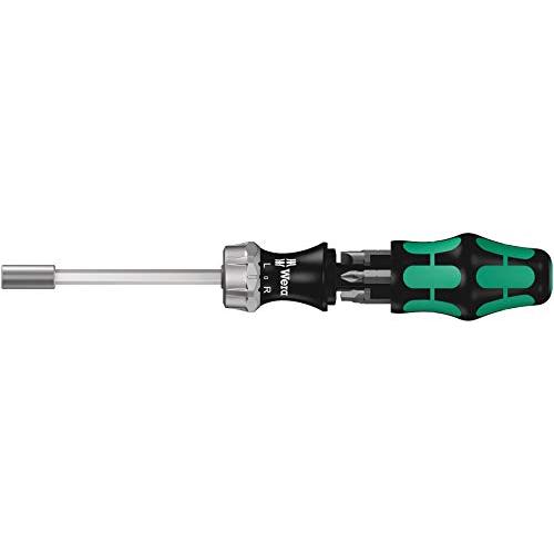 Wera 5073661002 Kraftform Kompakt 27 RA Slotted Ratcheting Screwdriver, 1/4'' Head, MULTI