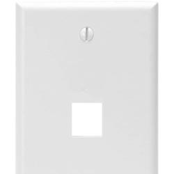 Leviton 41080-1WP 1-Port QuickPort Wall Plate, White