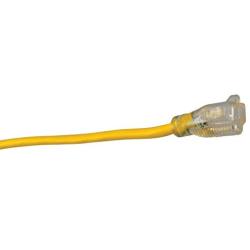 Southwire 02587 12/3 Vinyl Outdoor Extension Cord with Lighted End, 25-Foot