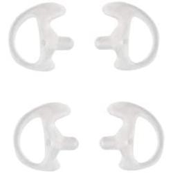 KS K-STORM Two Way Radio Ear Mold Replacement Soft Silicone Ear Insert Earmold for Acoustic Coil Tube Earpiece (Transparent, 2 Pair Small)
