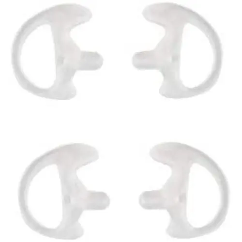 KS K-STORM Two Way Radio Ear Mold Replacement Soft Silicone Ear Insert Earmold for Acoustic Coil Tube Earpiece (Transparent, 2 Pair Small)