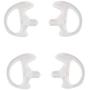 KS K-STORM Two Way Radio Ear Mold Replacement Soft Silicone Ear Insert Earmold for Acoustic Coil Tube Earpiece (Transparent, 2 Pair Small)