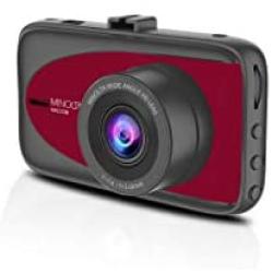 Minolta MNCD38-R MNCD38 1080p Full HD Dash Camera with 3.2-Inch LCD Screen (Red)