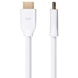 Monoprice Certified Premium HDMI Cable - White - 3 Feet | 4K@60Hz, HDR, 18Gbps, 28AWG, YUV 4:4:4