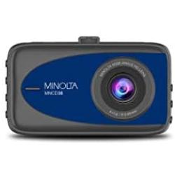 Minolta MNCD38-BL MNCD38 1080p Full HD Dash Camera with 3.2-Inch LCD Screen (Blue)