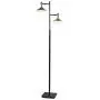 Adesso 4264-01 Lucas Floor Lamp with Smart Switch, 65 in, 2 x 6W Integrated LED, Black/Antique Brass, 1 Tree Lamp