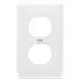 Enerlites 8821-W Duplex Receptacle Outlet Wall Plate, Standard Size 1-Gang, Polycarbonate Thermoplastic, White Enerlites 8821-W Duplex Receptacle Outlet Wall Plate, Standard Size 1-Gang, Polycarbonate Thermoplastic, White