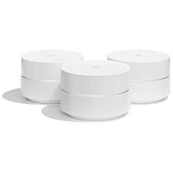Google WiFi System, 3-Pack - Router Replacement for Whole Home Coverage (NLS-1304-25) (Renewed)