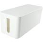YaeCCC Cable Management Organizer Box Power Strips Hider Power Cords Hider for Desk, TV, Computer, USB Hub,Cords (Set of Three) White
