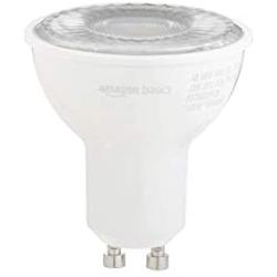 Amazon Basics 50W Equivalent, 3000K White, Dimmable, 10,000 Hour Lifetime, MR16 (GU10 Base) LED Light Bulb | 10-Pack