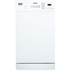 Danby 18 Inch Built in Dishwasher, 8 Place Settings, 6 Wash Cycles and 4 Temperature + Sanitize Option, Energy Star Rated with Low Water Consumption and Quiet Operation - White (DDW1804EW)