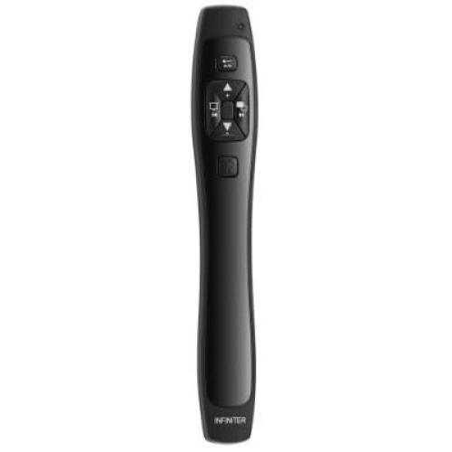 Infiniter 4-in-1 Function Wireless Presenter with Red Laser Pointer/Wireless Mouse and Media Player Control (LR8)