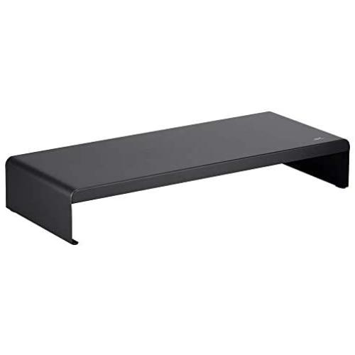 Monoprice Metal Multimedia Desktop Stand- 7.9 x 19.3 Inches - Black | Raised 3.2 Inches, Monitor Stand & Riser, Laptop Stand - WorkstreamCollection