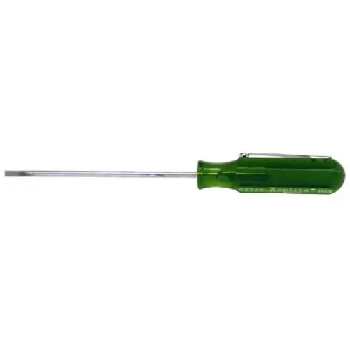 Xcelite R3323 Steel Slotted Pocket-Clip Screwdriver, 3/32'' Head, 3'' Blade Length