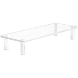 Acrylic Monitor Stand Riser Holder, Screen and Laptop Stand for Desk Perfect for a TV or PC Computer Monitor, Office Desk Shelf, Clear 20x7.5 Inches