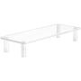 Acrylic Monitor Stand Riser Holder, Screen and Laptop Stand for Desk Perfect for a TV or PC Computer Monitor, Office Desk Shelf, Clear 20x7.5 Inches