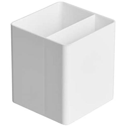 Amazon Basics Plastic Desk Organizer - Pen Cup, White