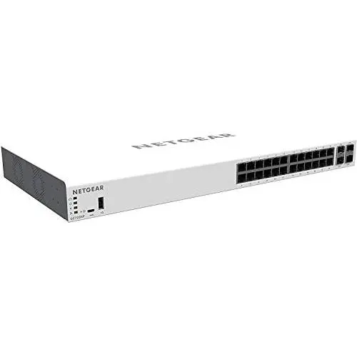 NETGEAR 28-Port Gigabit Ethernet Smart Managed Pro PoE Switch with Insight Cloud Management (GC728XP) - with 24 x PoE+ @ 390W, 2 x 1G SFP and 2 x 10G SFP+, Desktop/Rackmount NETGEAR 28-Port Gigabit Ethernet Smart Managed Pro PoE Switch with Insight Cloud Management (GC728XP) - with 24 x PoE+ @ 390W, 2 x 1G SFP and 2 x 10G SFP+, Desktop/Rackmount