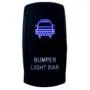 OZ-USA Bumper Light BAR Switch Laser Blue LED Rocker On/Off Switch UTV Truck Polaris RZR XP 900 800 Dash
